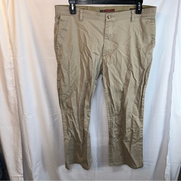 Lee Pants Khaki Custom Fit Chino Straight Leg Professional Work Wear Pants 38x30 - Picture 4 of 11